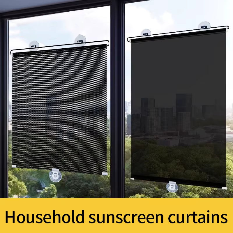 Retractable Sunshade Blind Roller Curtain Car Sunshade Room Sunshade Curtain Blackout Roller Blind Thermal Insulation Shutter