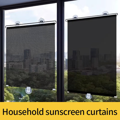 Retractable Sunshade Blind Roller Curtain Car Sunshade Room Sunshade Curtain Blackout Roller Blind Thermal Insulation Shutter