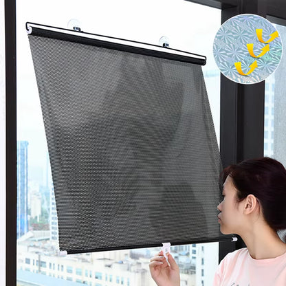 Retractable Sunshade Blind Roller Curtain Car Sunshade Room Sunshade Curtain Blackout Roller Blind Thermal Insulation Shutter