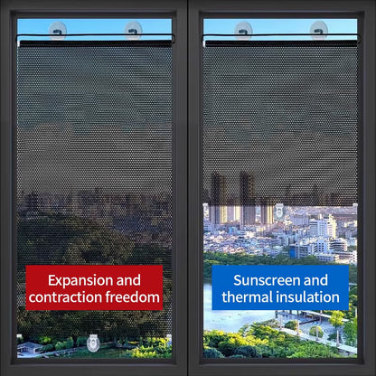 Retractable Sunshade Blind Roller Curtain Car Sunshade Room Sunshade Curtain Blackout Roller Blind Thermal Insulation Shutter