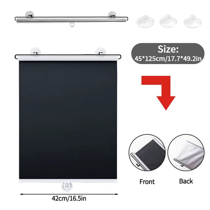 Retractable Sunshade Blind Roller Curtain Car Sunshade Room Sunshade Curtain Blackout Roller Blind Thermal Insulation Shutter