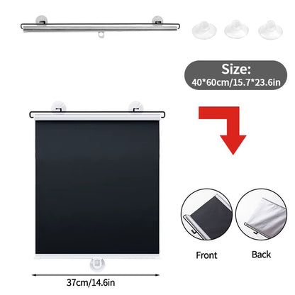 Retractable Sunshade Blind Roller Curtain Car Sunshade Room Sunshade Curtain Blackout Roller Blind Thermal Insulation Shutter
