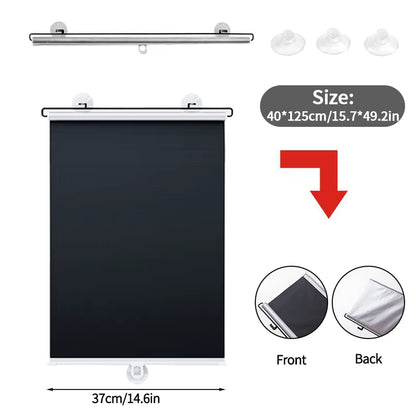 Retractable Sunshade Blind Roller Curtain Car Sunshade Room Sunshade Curtain Blackout Roller Blind Thermal Insulation Shutter