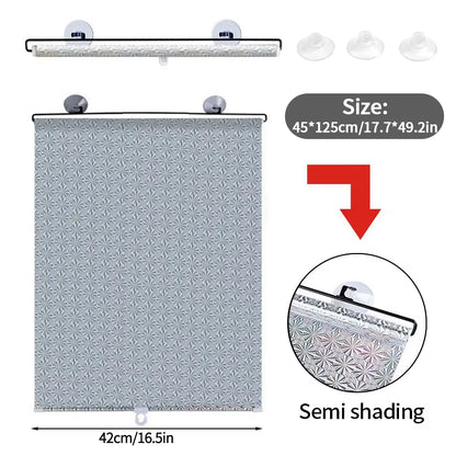 Retractable Sunshade Blind Roller Curtain Car Sunshade Room Sunshade Curtain Blackout Roller Blind Thermal Insulation Shutter